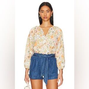 REVOLVE Galena Blouse in Retro Floral CLEOBELLA WOMEN L BUSINESS CASUAL  TRAVEL